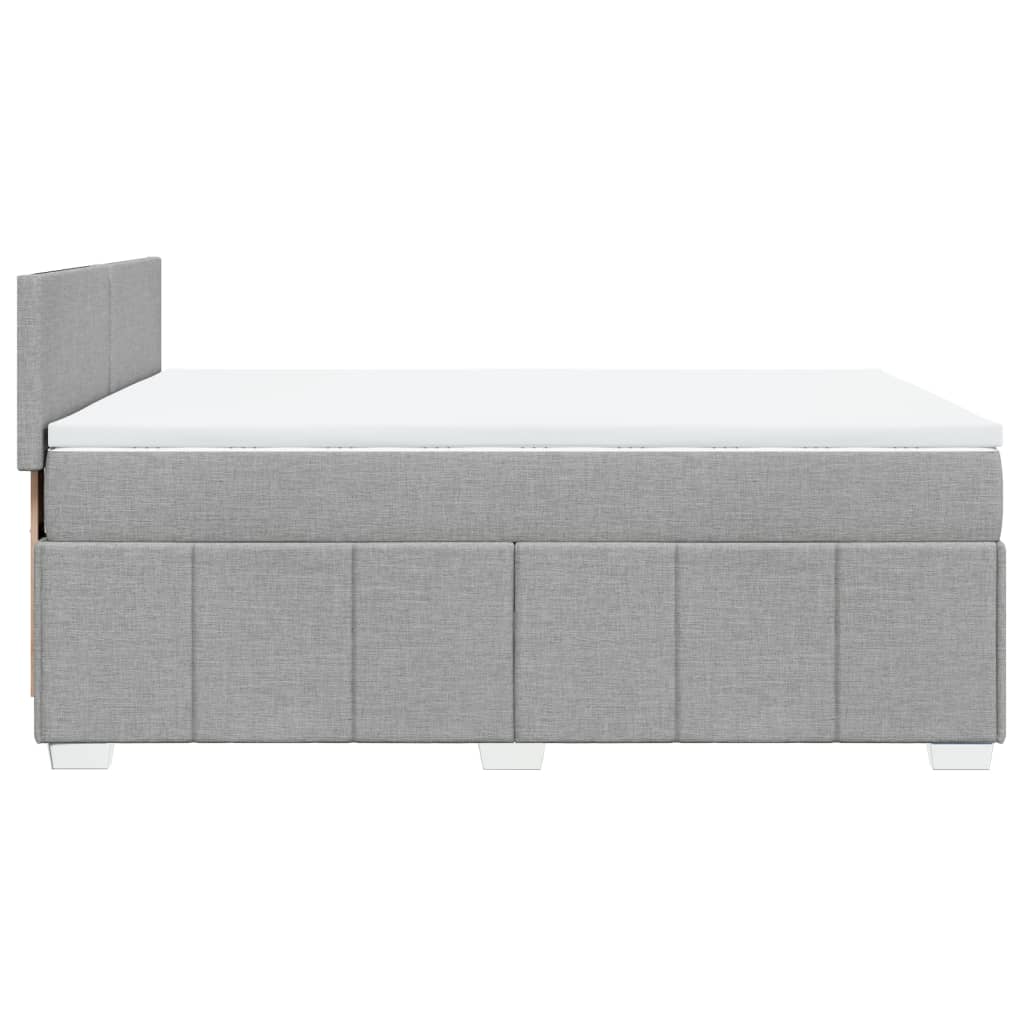 vidaXL Κρεβάτι Boxspring με Στρώμα Αν. Πράσινο 160x200εκ Υφασμάτινο