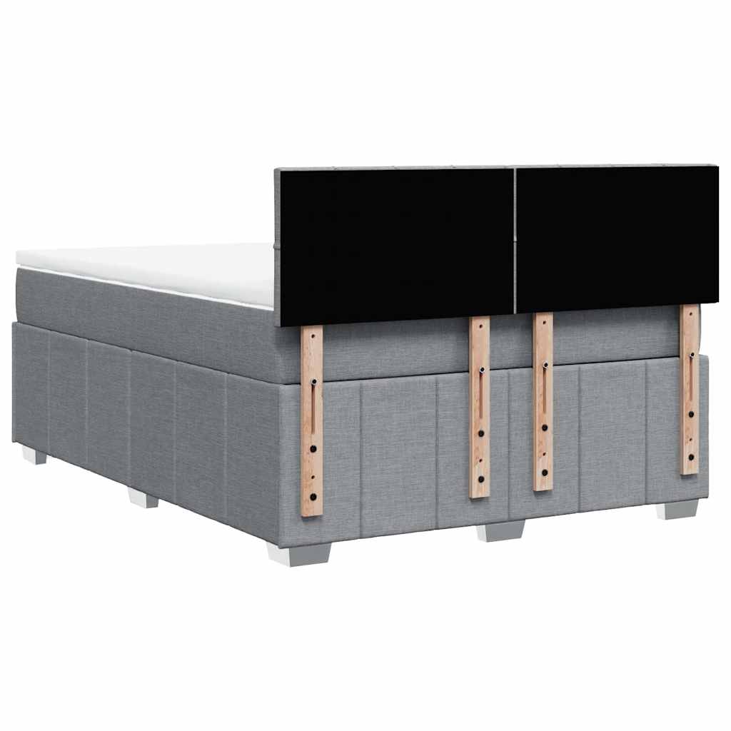 vidaXL Κρεβάτι Boxspring με Στρώμα Αν. Πράσινο 160x200εκ Υφασμάτινο