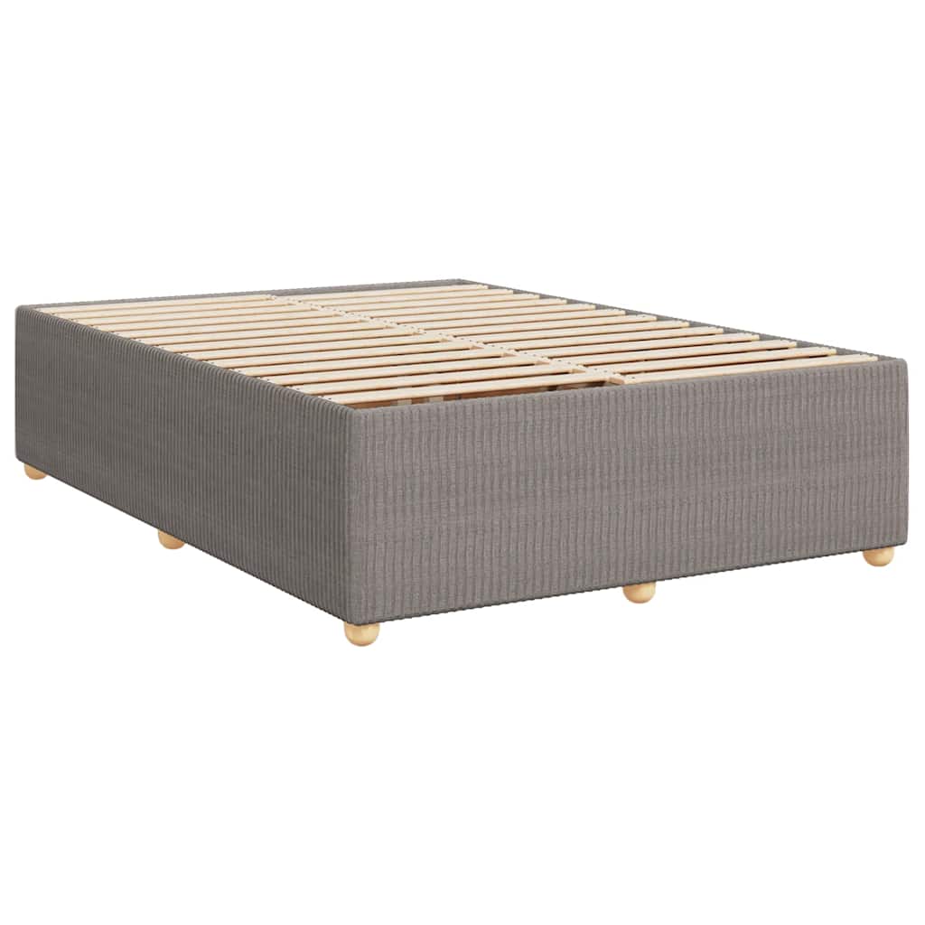 vidaXL Κρεβάτι Boxspring με Στρώμα Taupe 140x200 εκ. Υφασμάτινο