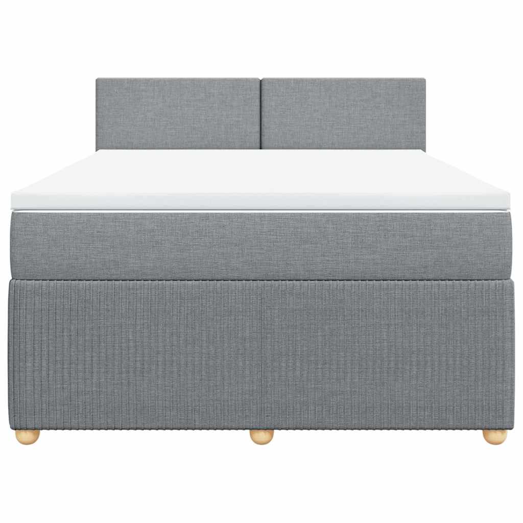 vidaXL Κρεβάτι Boxspring με Στρώμα Αν. Πράσινο 160x200εκ Υφασμάτινο