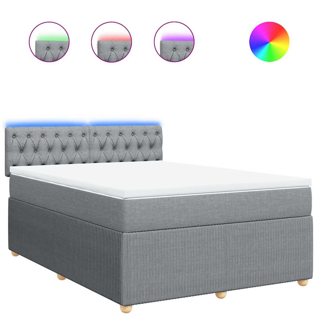 vidaXL Κρεβάτι Boxspring με Στρώμα Αν. Πράσινο 160x200εκ Υφασμάτινο