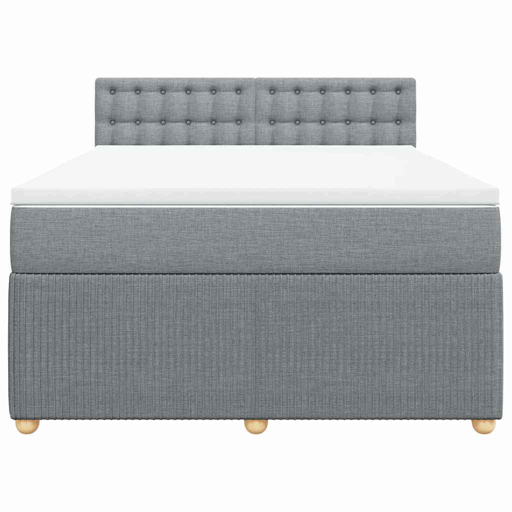 vidaXL Κρεβάτι Boxspring με Στρώμα Αν. Πράσινο 160x200εκ Υφασμάτινο