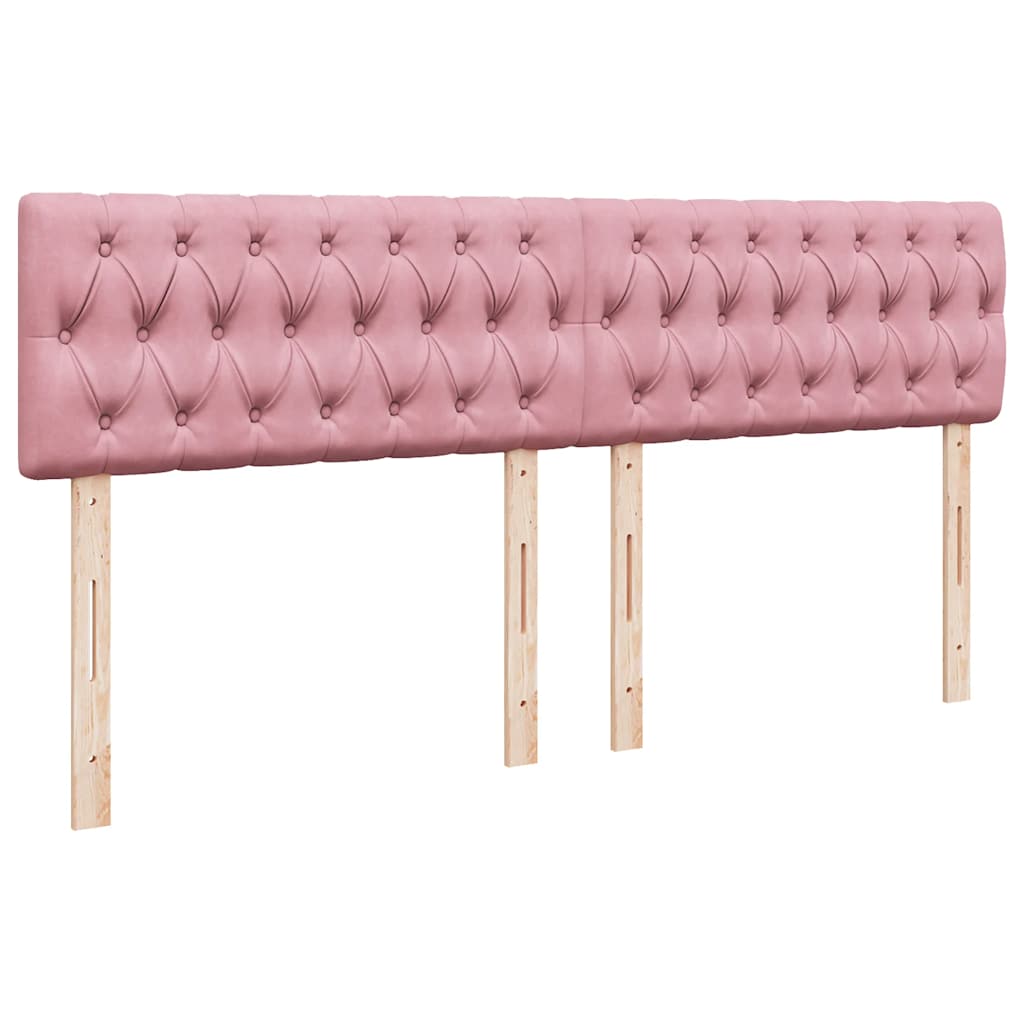 vidaXL Κρεβάτι Boxspring με Στρώμα Ροζ 180x200 εκ. Βελούδινο