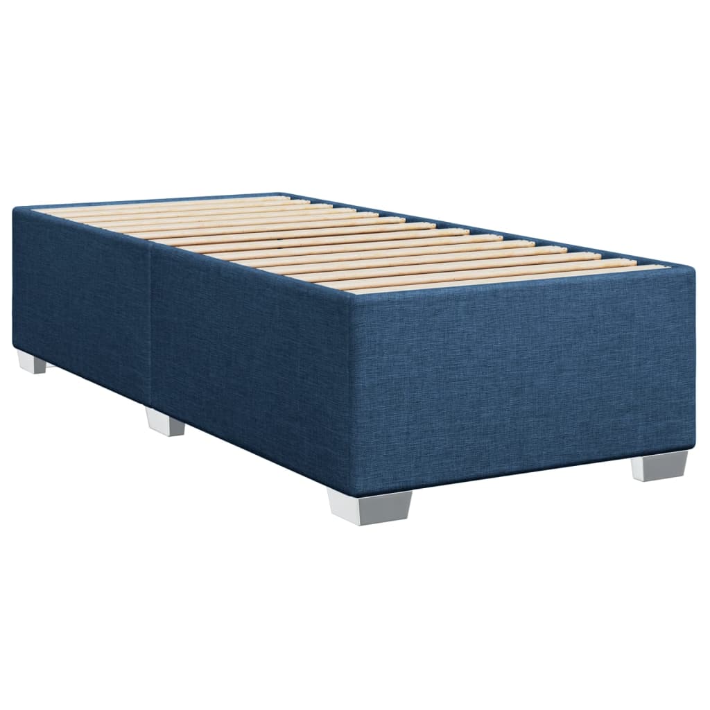 vidaXL Κρεβάτι Boxspring με Στρώμα Μπλε 80x200 εκ. Υφασμάτινο