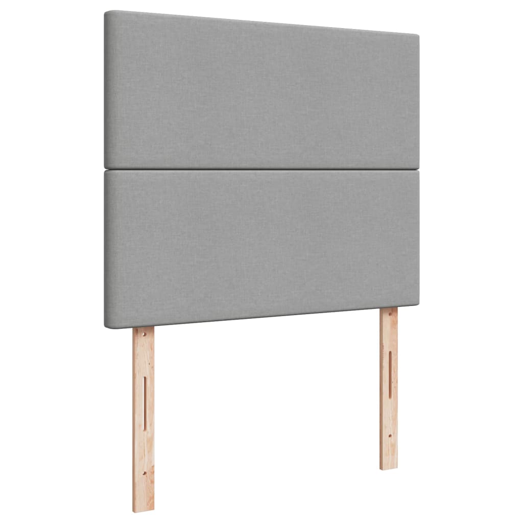 vidaXL Κρεβάτι Boxspring με Στρώμα Ανοιχτό Γκρι 120x190 εκ. Υφασμάτινο