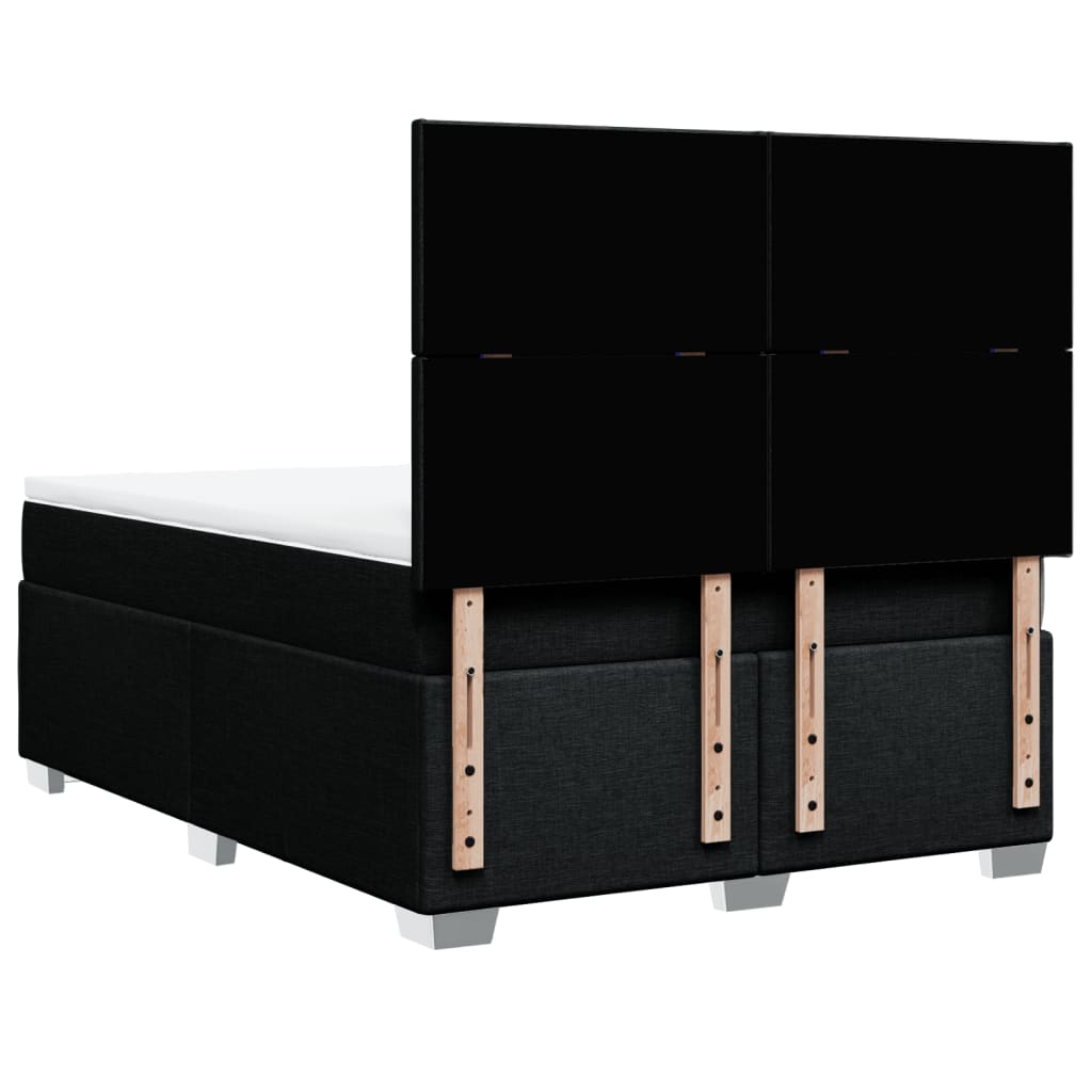 vidaXL Κρεβάτι Boxspring με Στρώμα Μαύρο 160x200 εκ. Υφασμάτινο