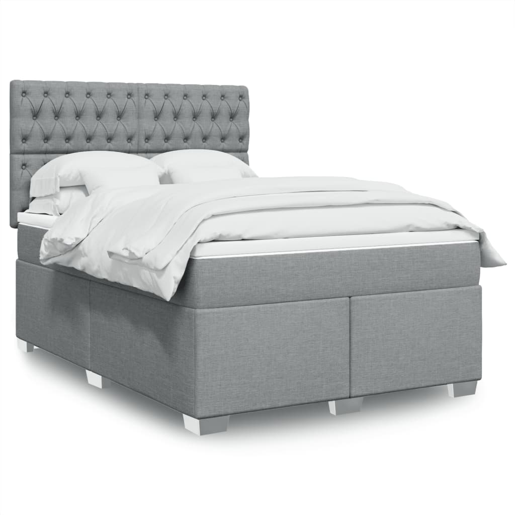 vidaXL Κρεβάτι Boxspring με Στρώμα Αν. Πράσινο 160x200εκ Υφασμάτινο
