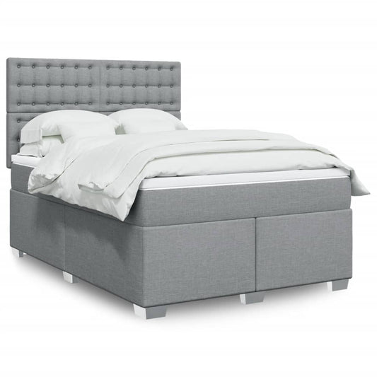 vidaXL Κρεβάτι Boxspring με Στρώμα Αν. Πράσινο 160x200εκ Υφασμάτινο