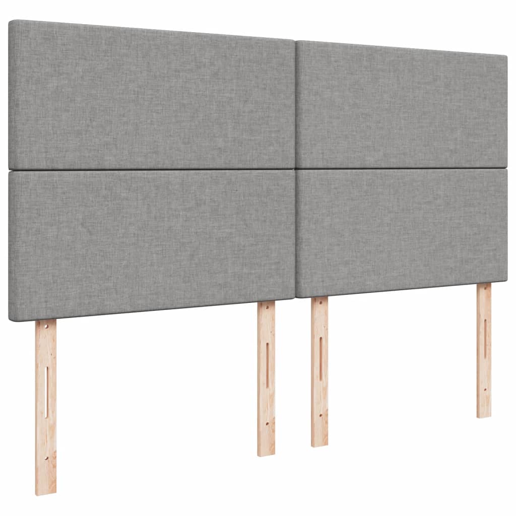 vidaXL Κρεβάτι Boxspring με Στρώμα Ανοιχτό Γκρι 180x200 εκ. Υφασμάτινο