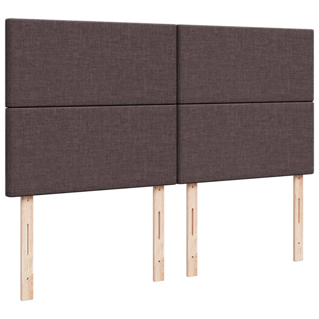 vidaXL Κρεβάτι Boxspring με Στρώμα Σκούρο Καφέ 180x200 εκ Υφασμάτινο