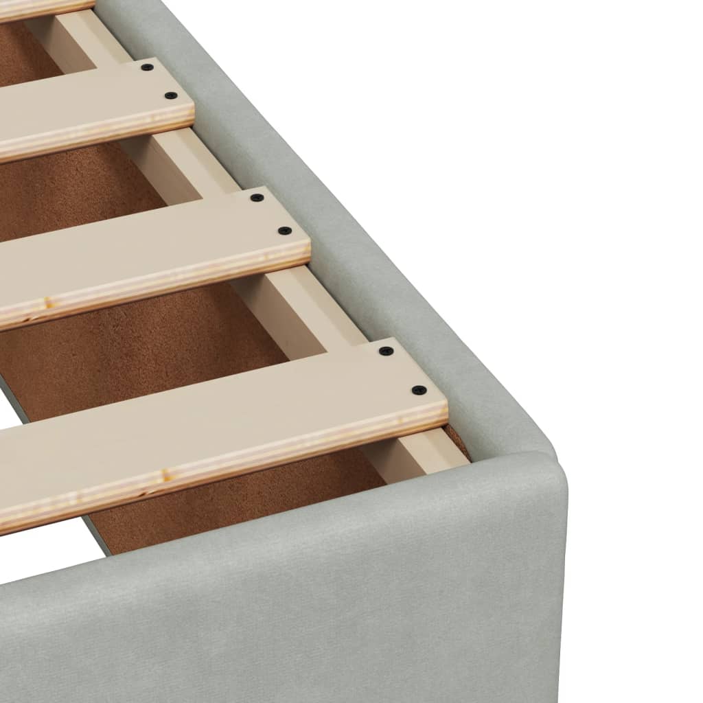 vidaXL Κρεβάτι Boxspring με Στρώμα Ανοιχτό Γκρι 140x190 εκ. Βελούδινο