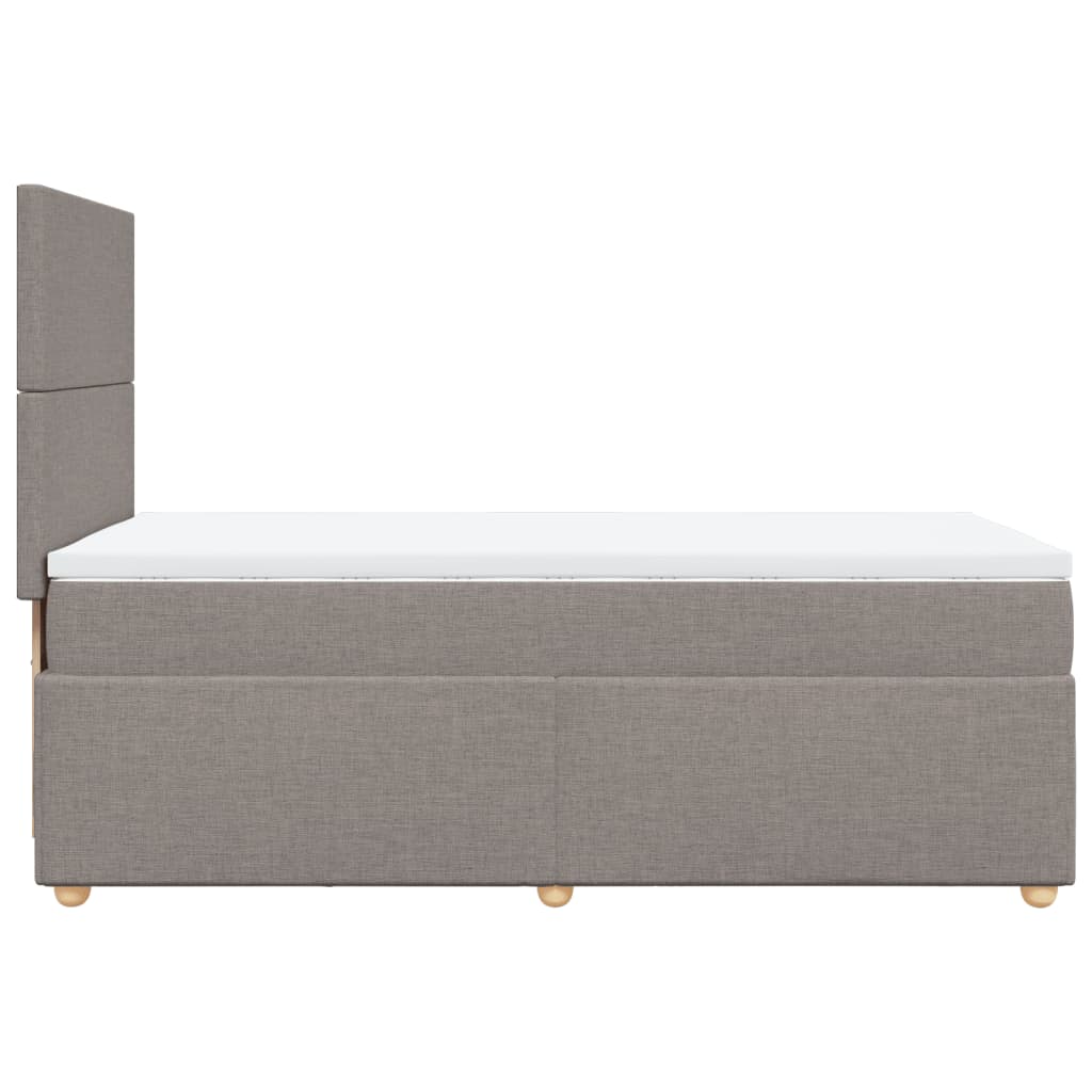 vidaXL Κρεβάτι Boxspring με Στρώμα Taupe 80x200 εκ. Υφασμάτινο