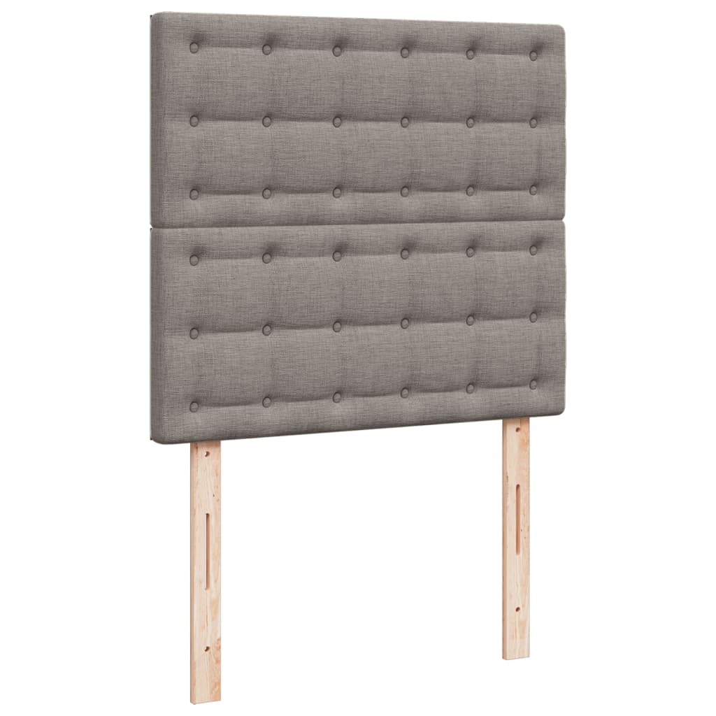 vidaXL Κρεβάτι Boxspring με Στρώμα Taupe 80x200 εκ. Υφασμάτινο