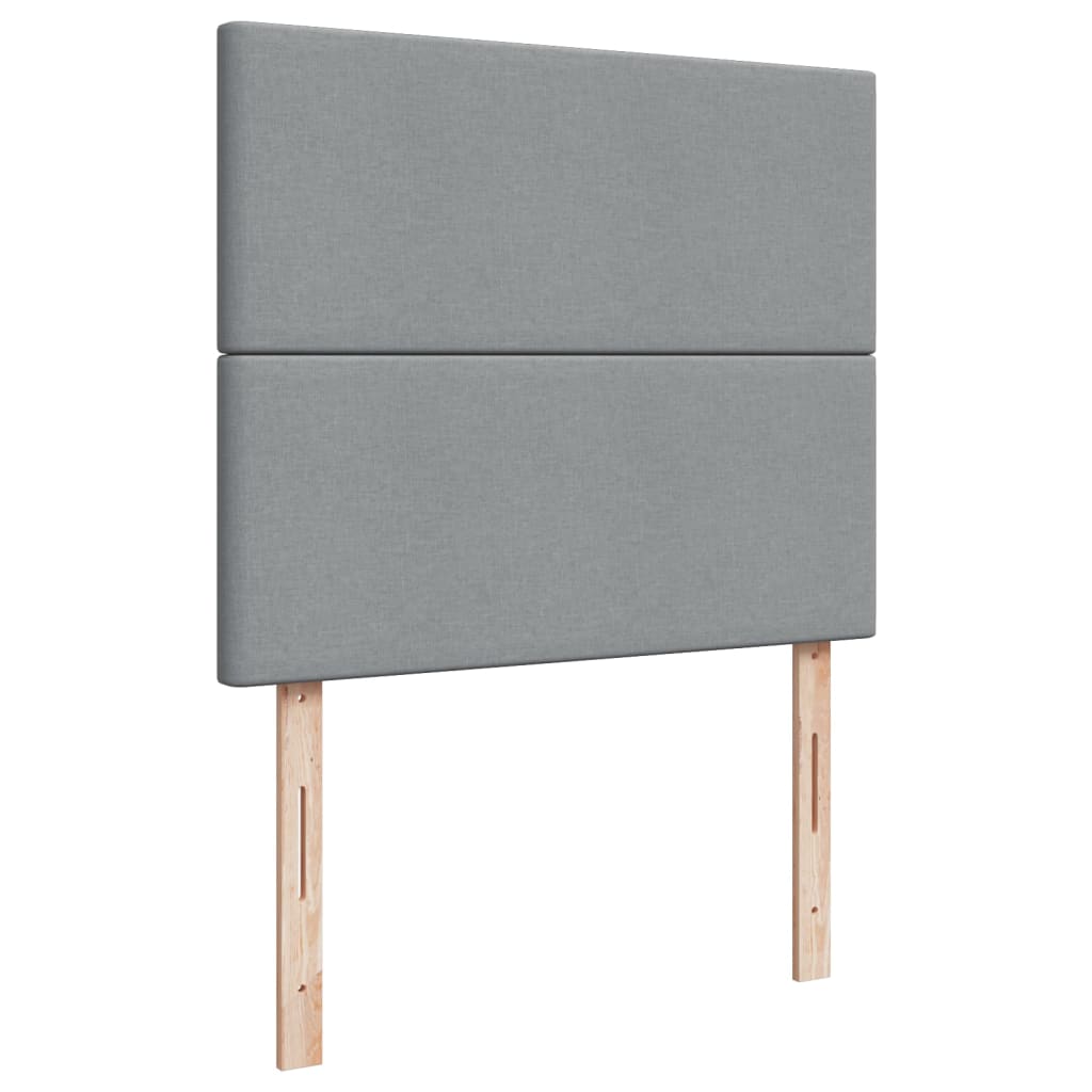 vidaXL Κρεβάτι Boxspring με Στρώμα Ανοιχτό Γκρι 120x200 εκ. Υφασμάτινο