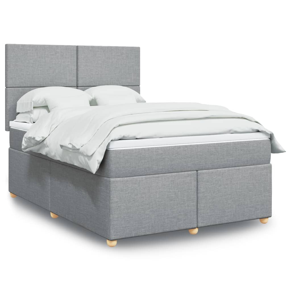 vidaXL Κρεβάτι Boxspring με Στρώμα Αν. Πράσινο 160x200εκ Υφασμάτινο