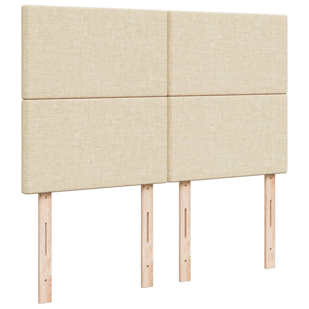 vidaXL Κρεβάτι Boxspring με Στρώμα Κρεμ 160x200 εκ. Υφασμάτινο
