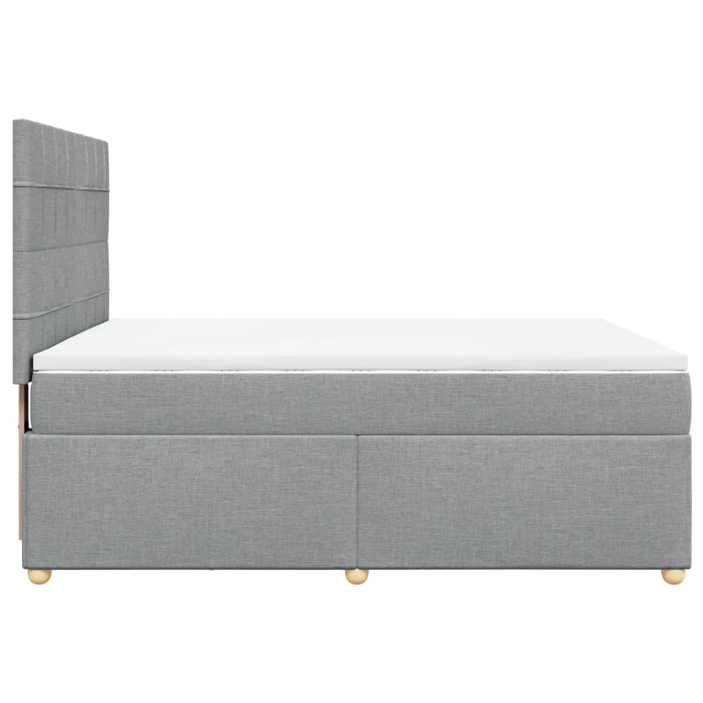 vidaXL Κρεβάτι Boxspring με Στρώμα Αν. Πράσινο 160x200εκ Υφασμάτινο