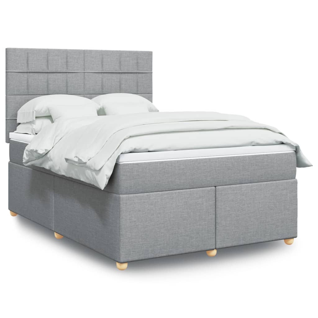 vidaXL Κρεβάτι Boxspring με Στρώμα Αν. Πράσινο 160x200εκ Υφασμάτινο