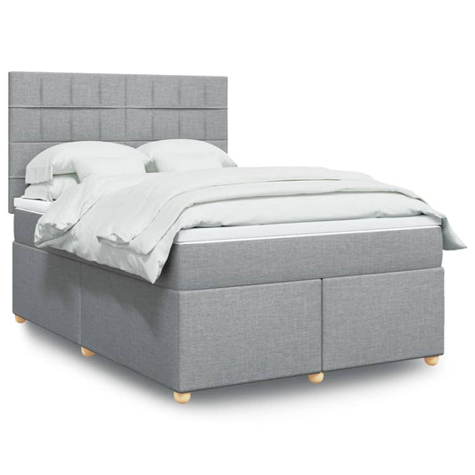 vidaXL Κρεβάτι Boxspring με Στρώμα Αν. Πράσινο 160x200εκ Υφασμάτινο