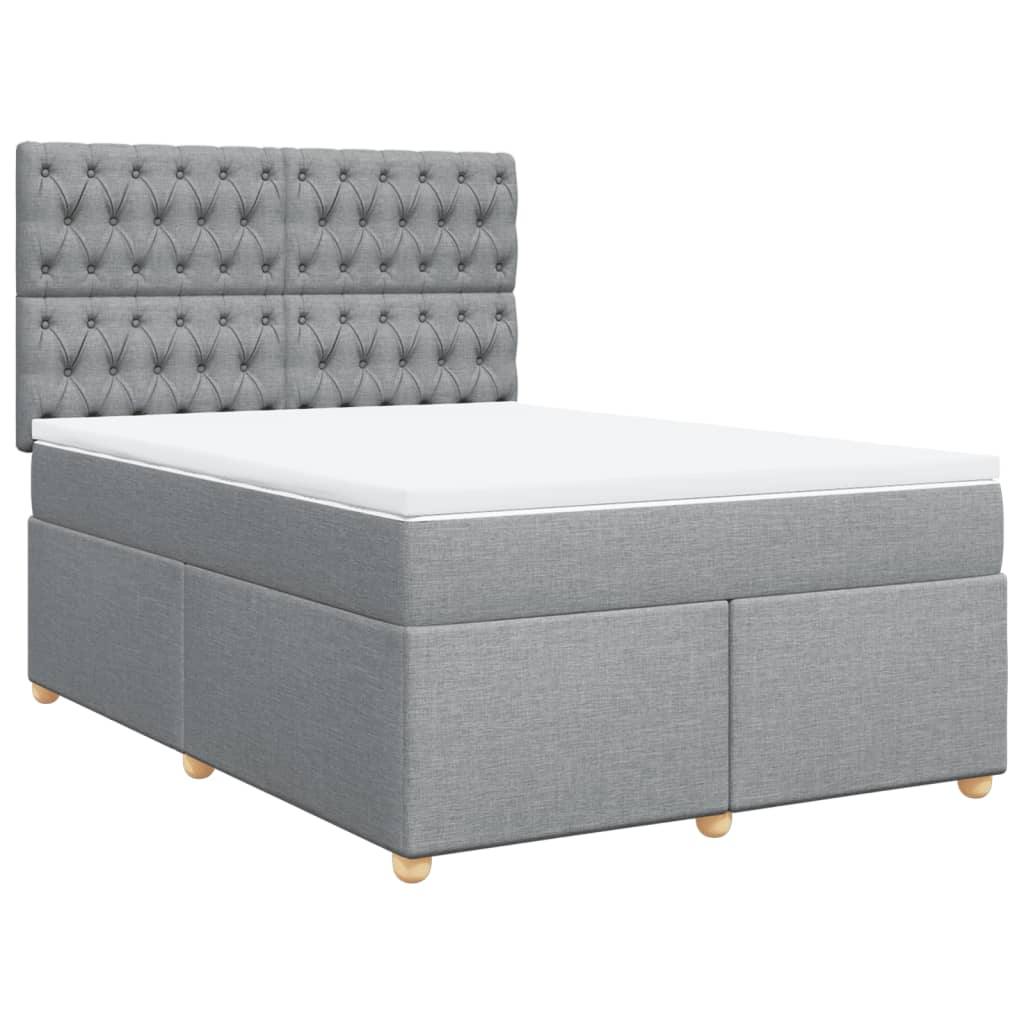 vidaXL Κρεβάτι Boxspring με Στρώμα Αν. Πράσινο 160x200εκ Υφασμάτινο