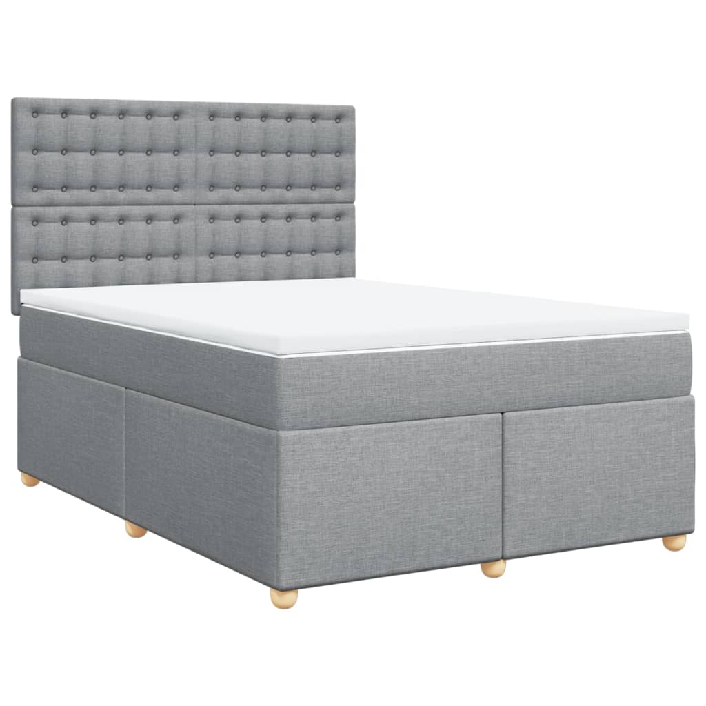 vidaXL Κρεβάτι Boxspring με Στρώμα Αν. Πράσινο 160x200εκ Υφασμάτινο