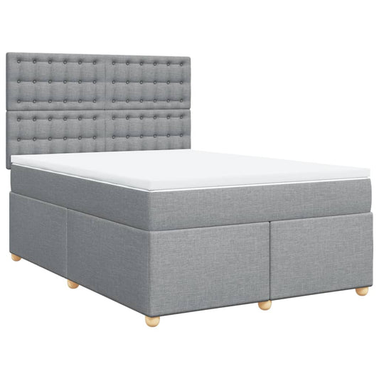 vidaXL Κρεβάτι Boxspring με Στρώμα Αν. Πράσινο 160x200εκ Υφασμάτινο