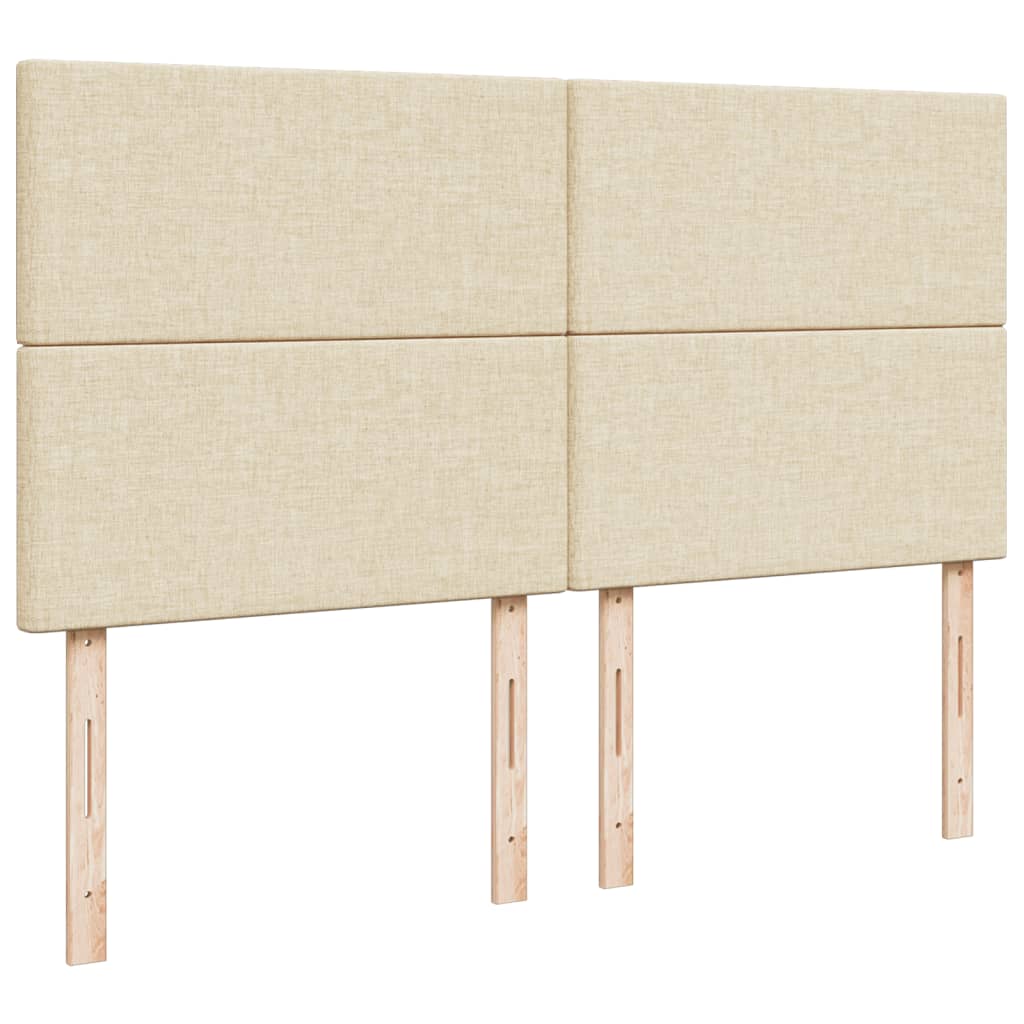 vidaXL Κρεβάτι Boxspring με Στρώμα Κρεμ 180x200 εκ. Υφασμάτινο