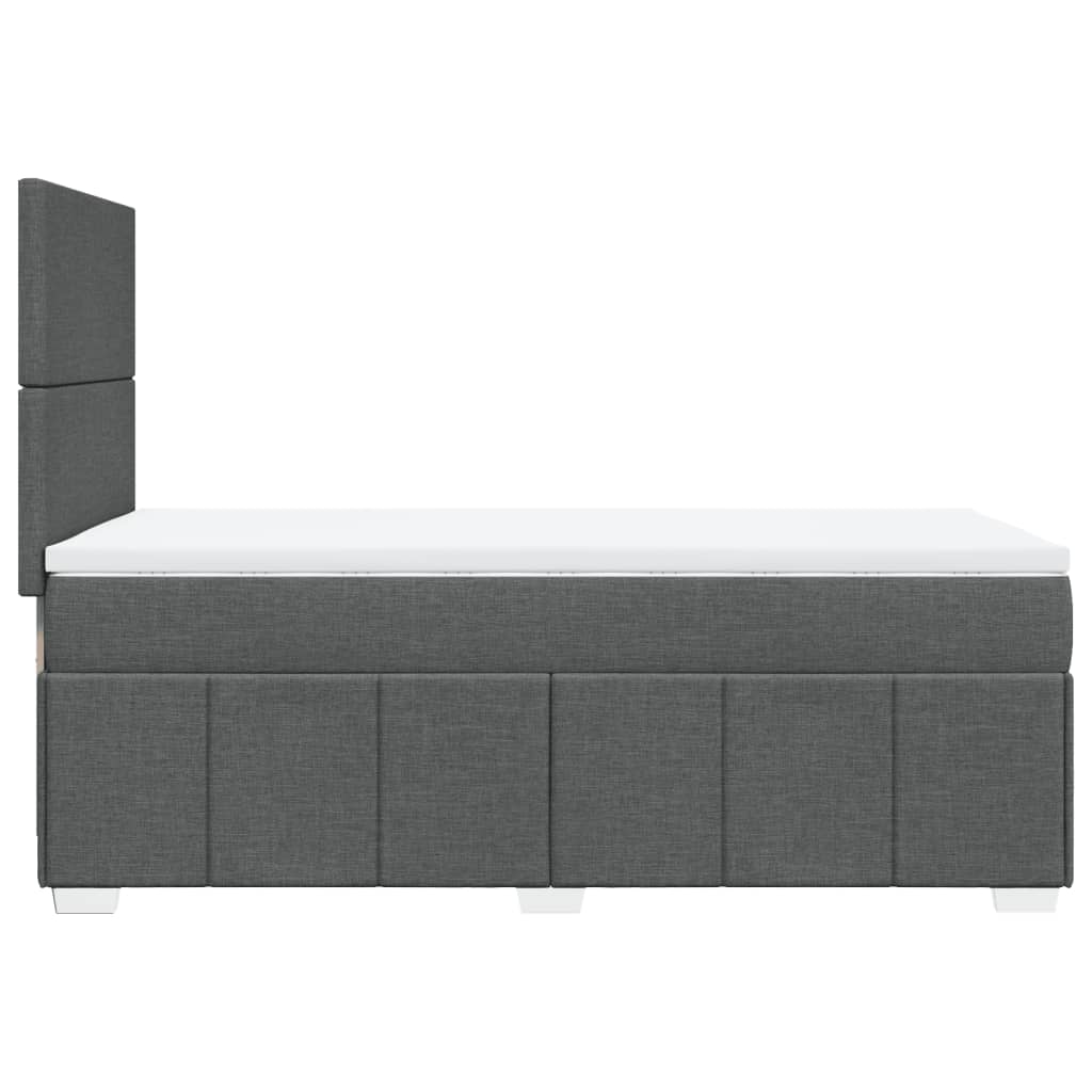 vidaXL Κρεβάτι Boxspring με Στρώμα Σκούρο Γκρι 80x200 εκ. Υφασμάτινο