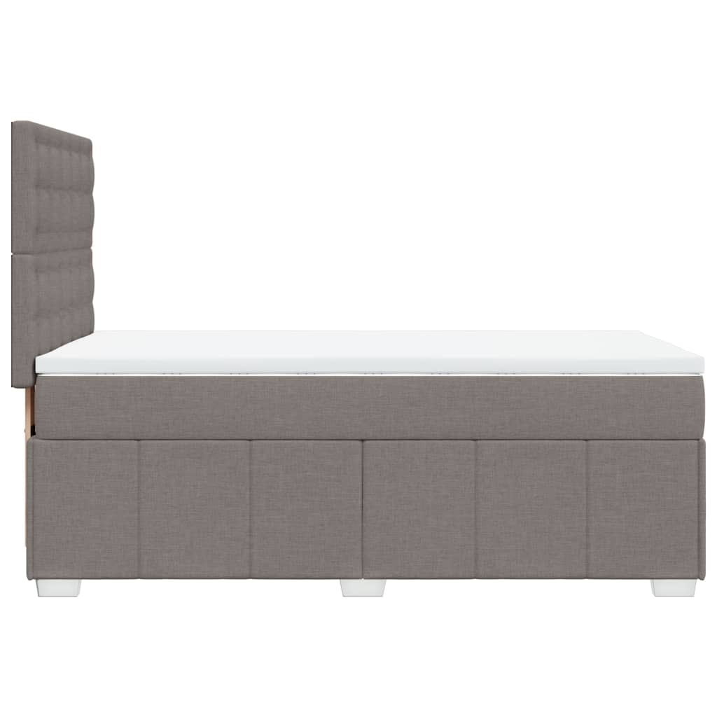 vidaXL Κρεβάτι Boxspring με Στρώμα Taupe 80x200 εκ. Υφασμάτινο