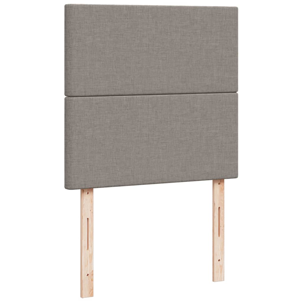 vidaXL Κρεβάτι Boxspring με Στρώμα Taupe 100 x 200 εκ. Υφασμάτινο