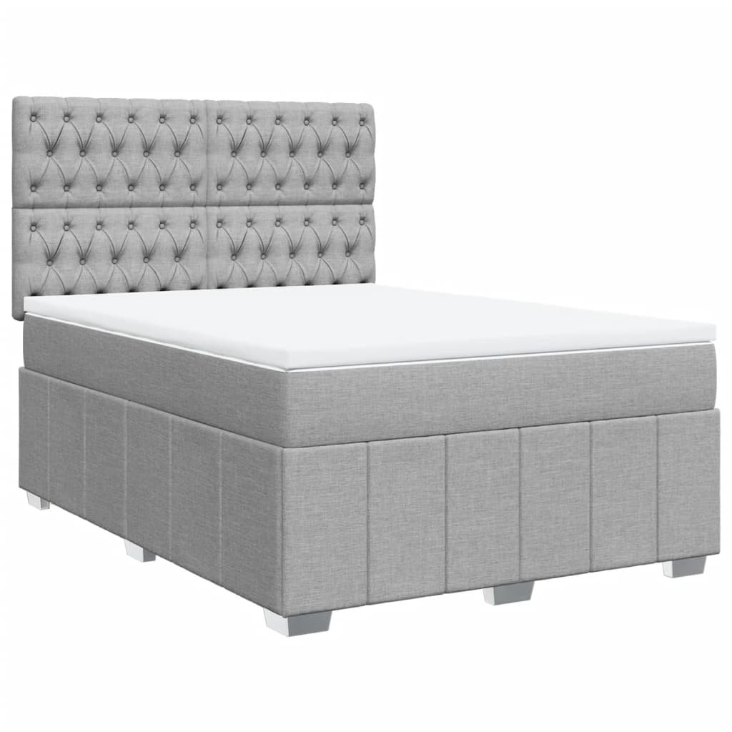 vidaXL Κρεβάτι Boxspring με Στρώμα Αν. Πράσινο 160x200εκ Υφασμάτινο
