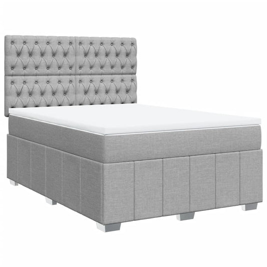 vidaXL Κρεβάτι Boxspring με Στρώμα Αν. Πράσινο 160x200εκ Υφασμάτινο