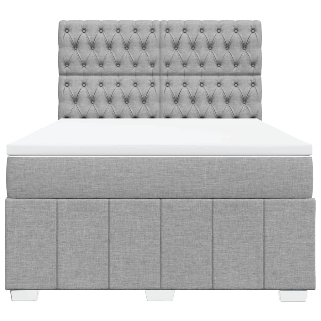vidaXL Κρεβάτι Boxspring με Στρώμα Αν. Πράσινο 160x200εκ Υφασμάτινο