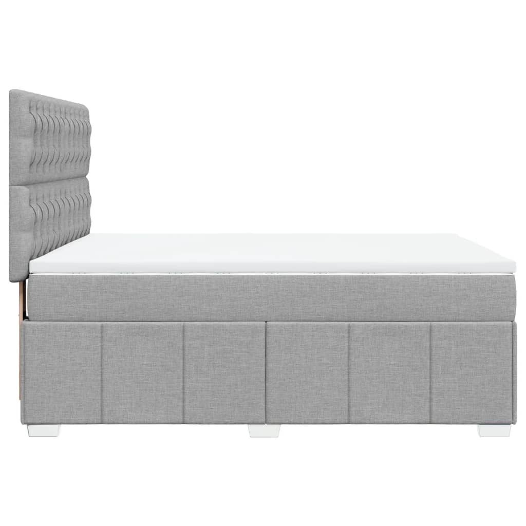 vidaXL Κρεβάτι Boxspring με Στρώμα Αν. Πράσινο 160x200εκ Υφασμάτινο