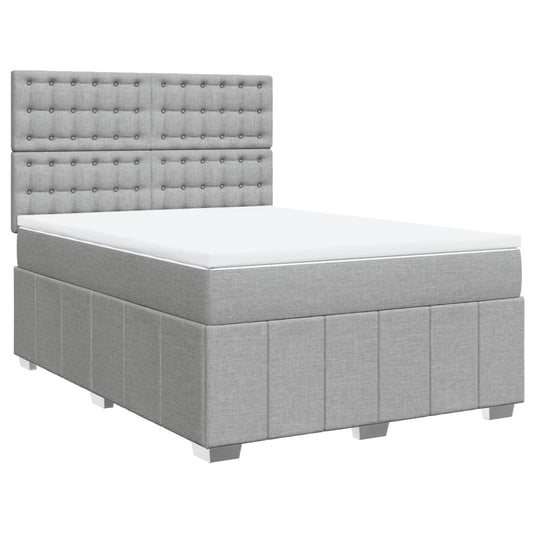 vidaXL Κρεβάτι Boxspring με Στρώμα Αν. Πράσινο 160x200εκ Υφασμάτινο