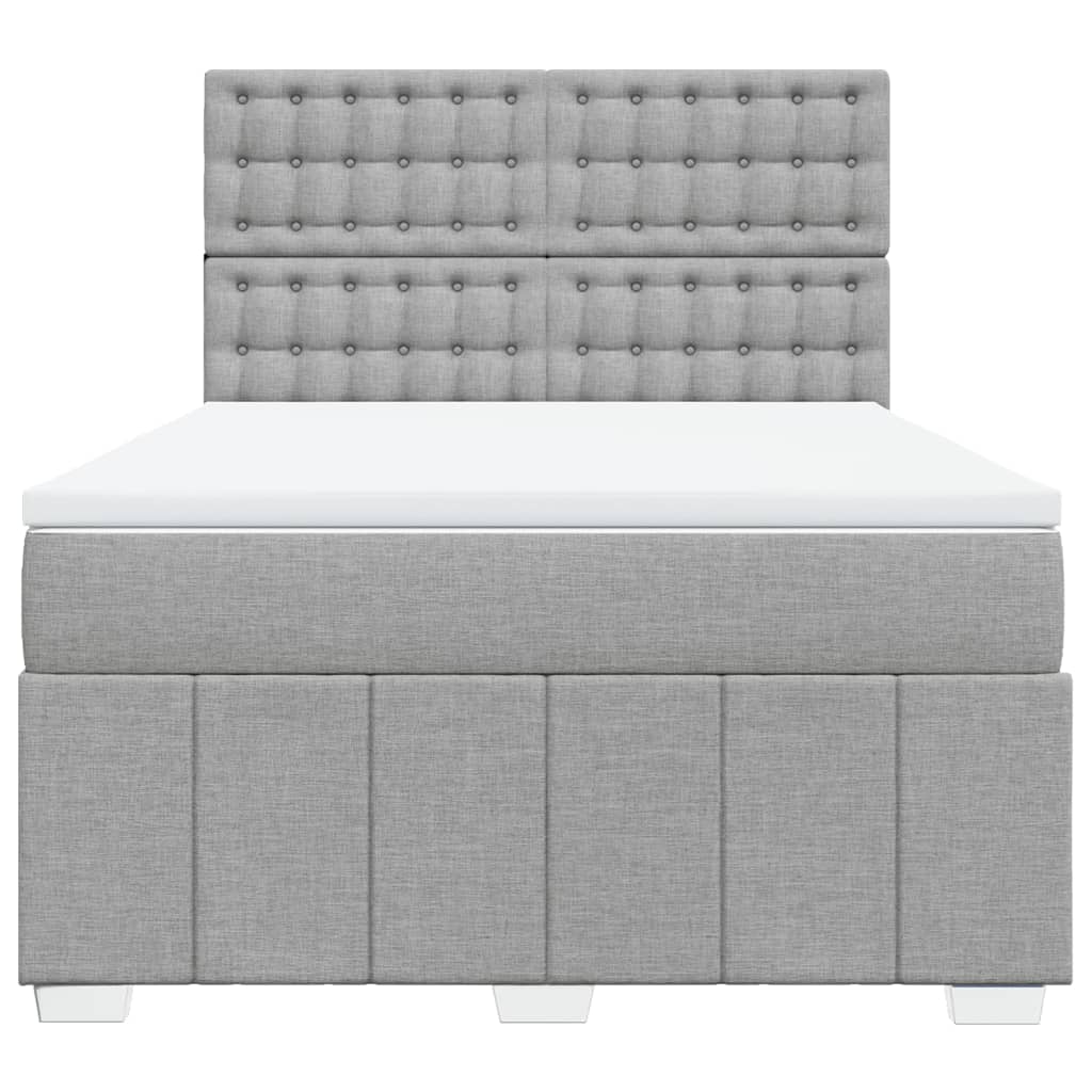 vidaXL Κρεβάτι Boxspring με Στρώμα Αν. Πράσινο 160x200εκ Υφασμάτινο