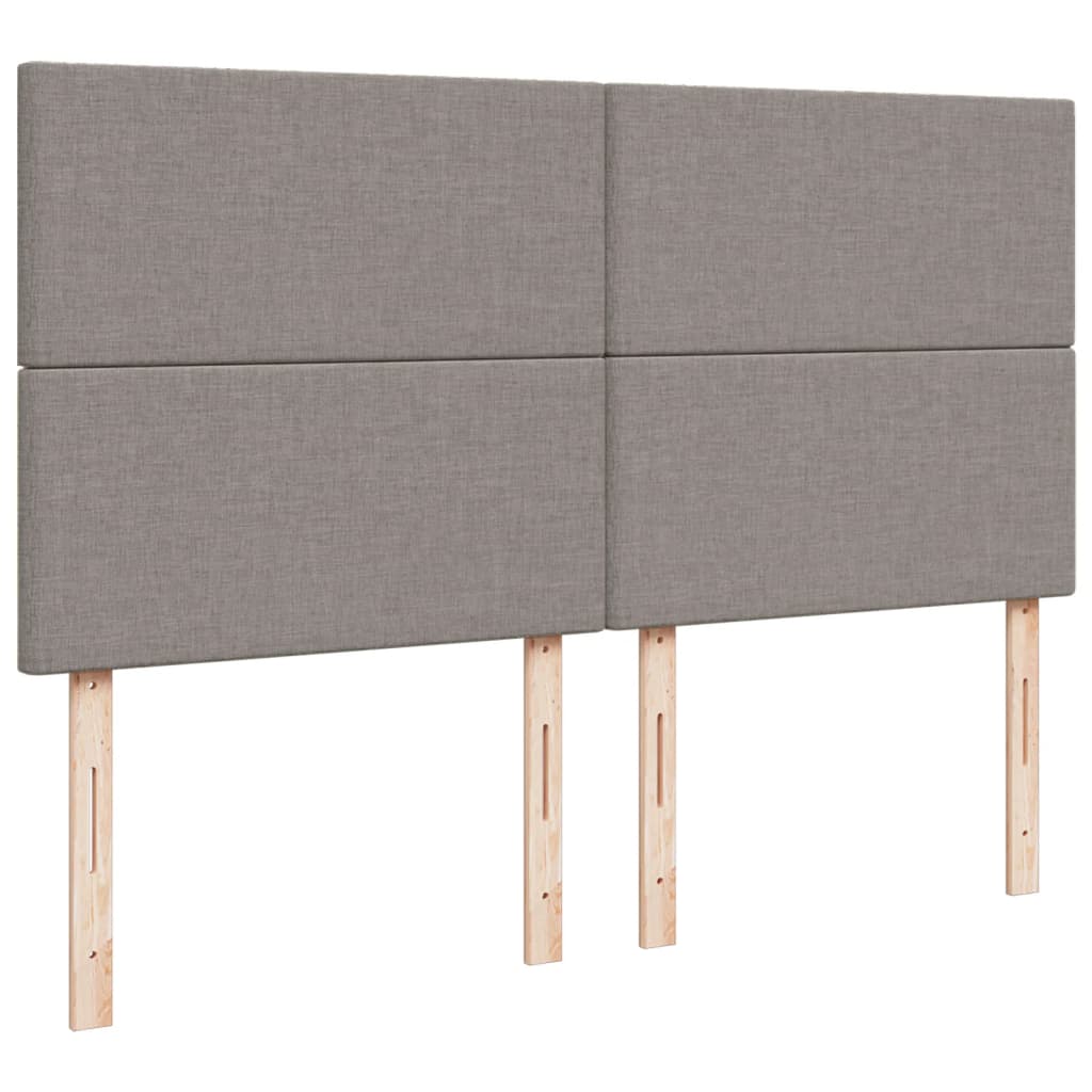 vidaXL Κρεβάτι Boxspring με Στρώμα Taupe 180x200 εκ. Υφασμάτινο