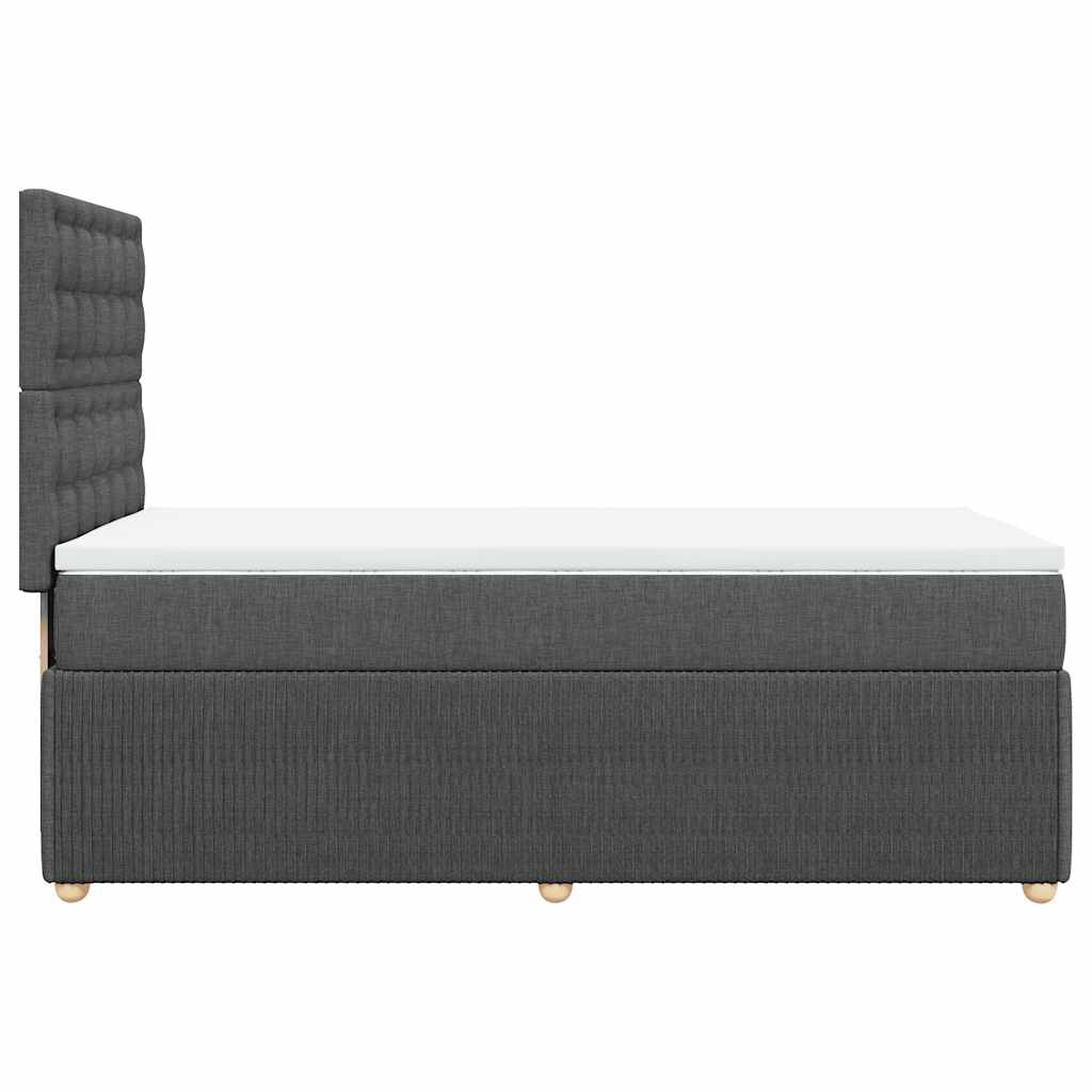 vidaXL Κρεβάτι Boxspring με Στρώμα Σκούρο Γκρι 80x200 εκ. Υφασμάτινο
