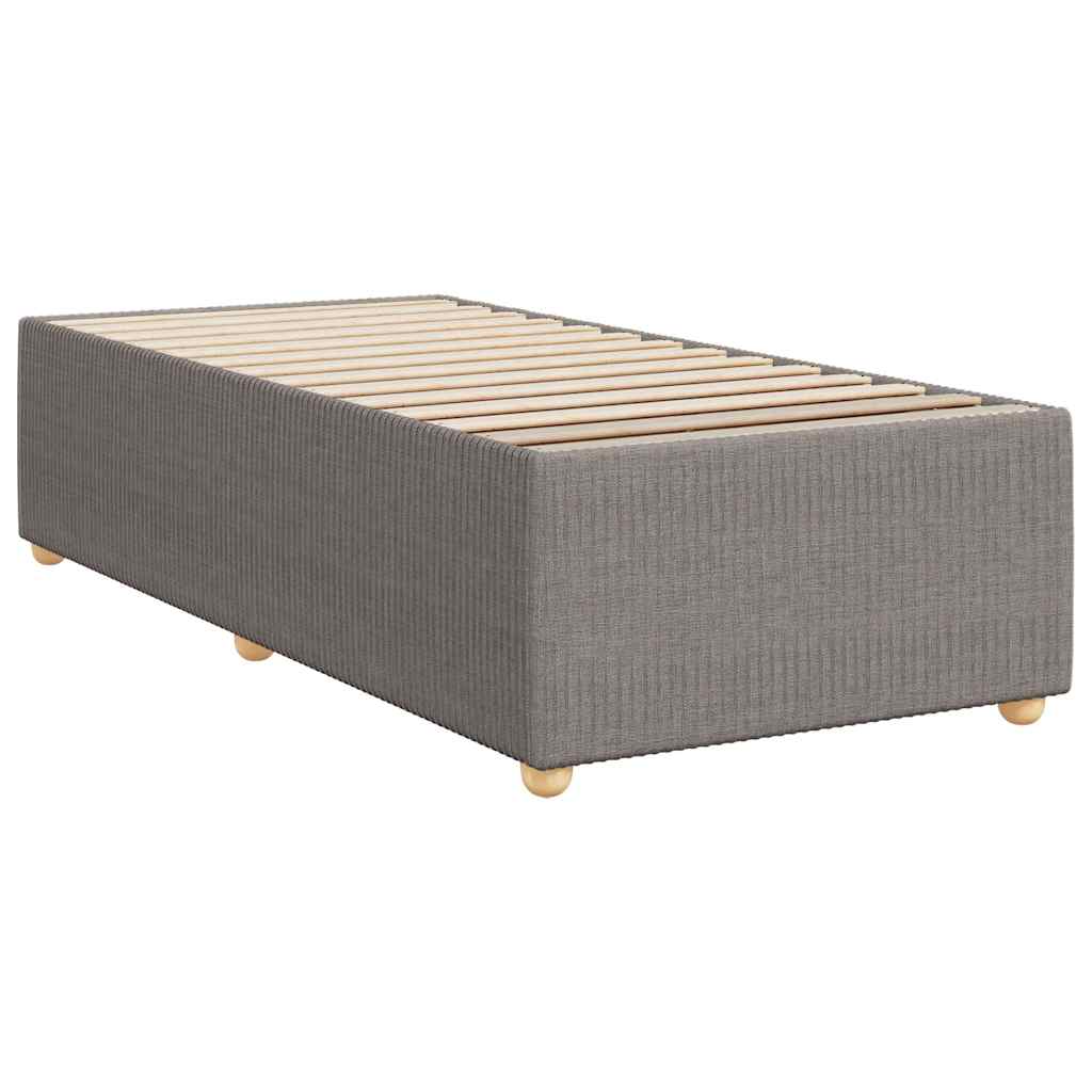 vidaXL Κρεβάτι Boxspring με Στρώμα Taupe 80x200 εκ. Υφασμάτινο