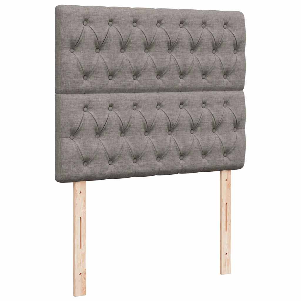 vidaXL Κρεβάτι Boxspring με Στρώμα Taupe 120x190 εκ. Υφασμάτινο