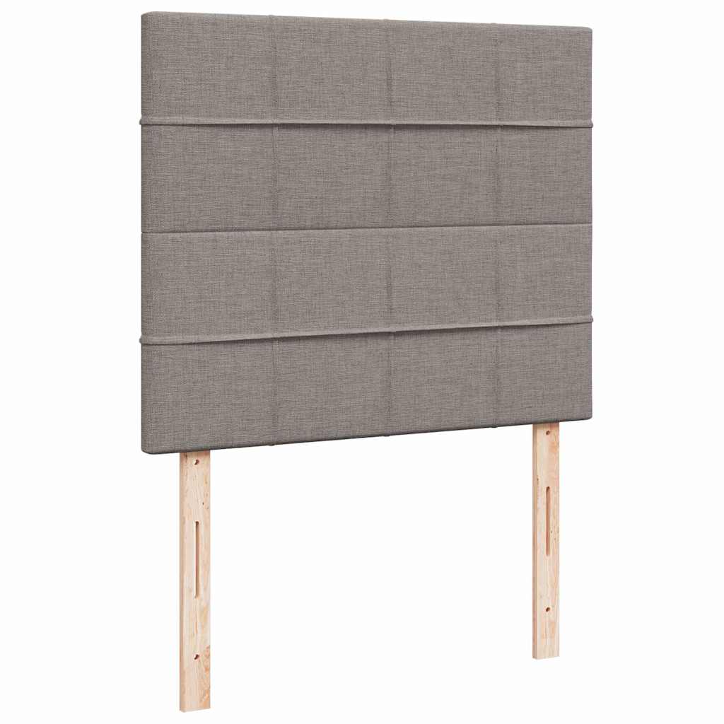 vidaXL Κρεβάτι Boxspring με Στρώμα Taupe 120x200 εκ. Υφασμάτινο