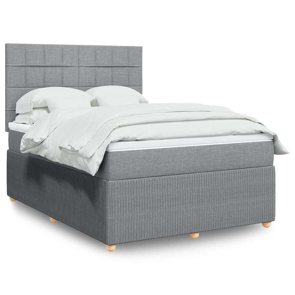 vidaXL Κρεβάτι Boxspring με Στρώμα Αν. Πράσινο 160x200εκ Υφασμάτινο
