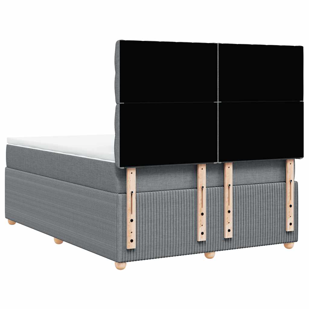 vidaXL Κρεβάτι Boxspring με Στρώμα Αν. Πράσινο 160x200εκ Υφασμάτινο