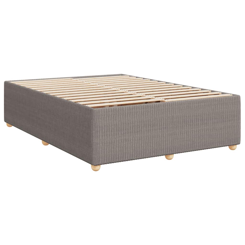 vidaXL Κρεβάτι Boxspring με Στρώμα Taupe 160x200 εκ. Υφασμάτινο