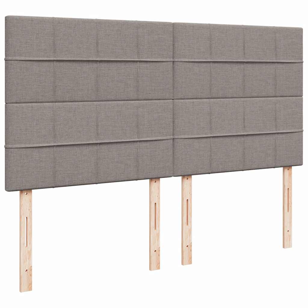 vidaXL Κρεβάτι Boxspring με Στρώμα Taupe 180x200 εκ. Υφασμάτινο
