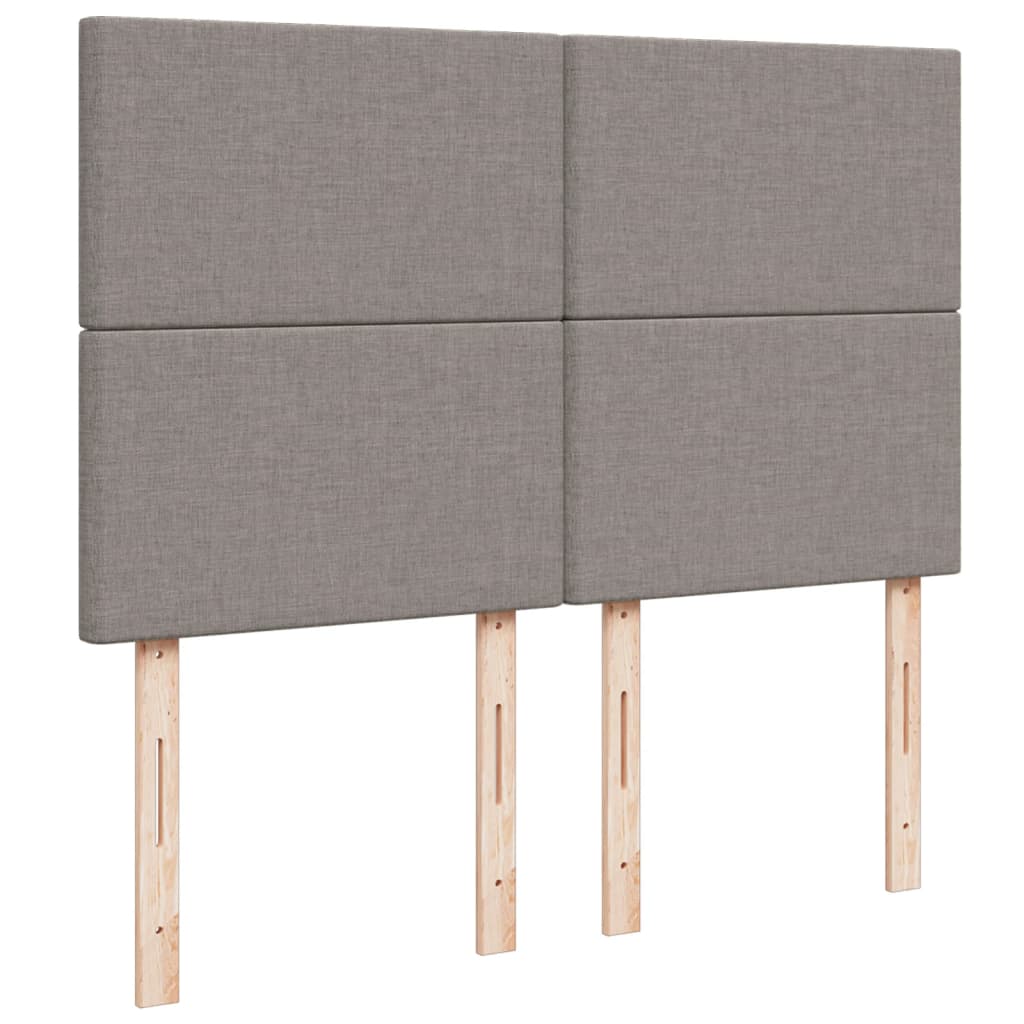 vidaXL Κρεβάτι Boxspring με Στρώμα Taupe 140x200 εκ. Υφασμάτινο
