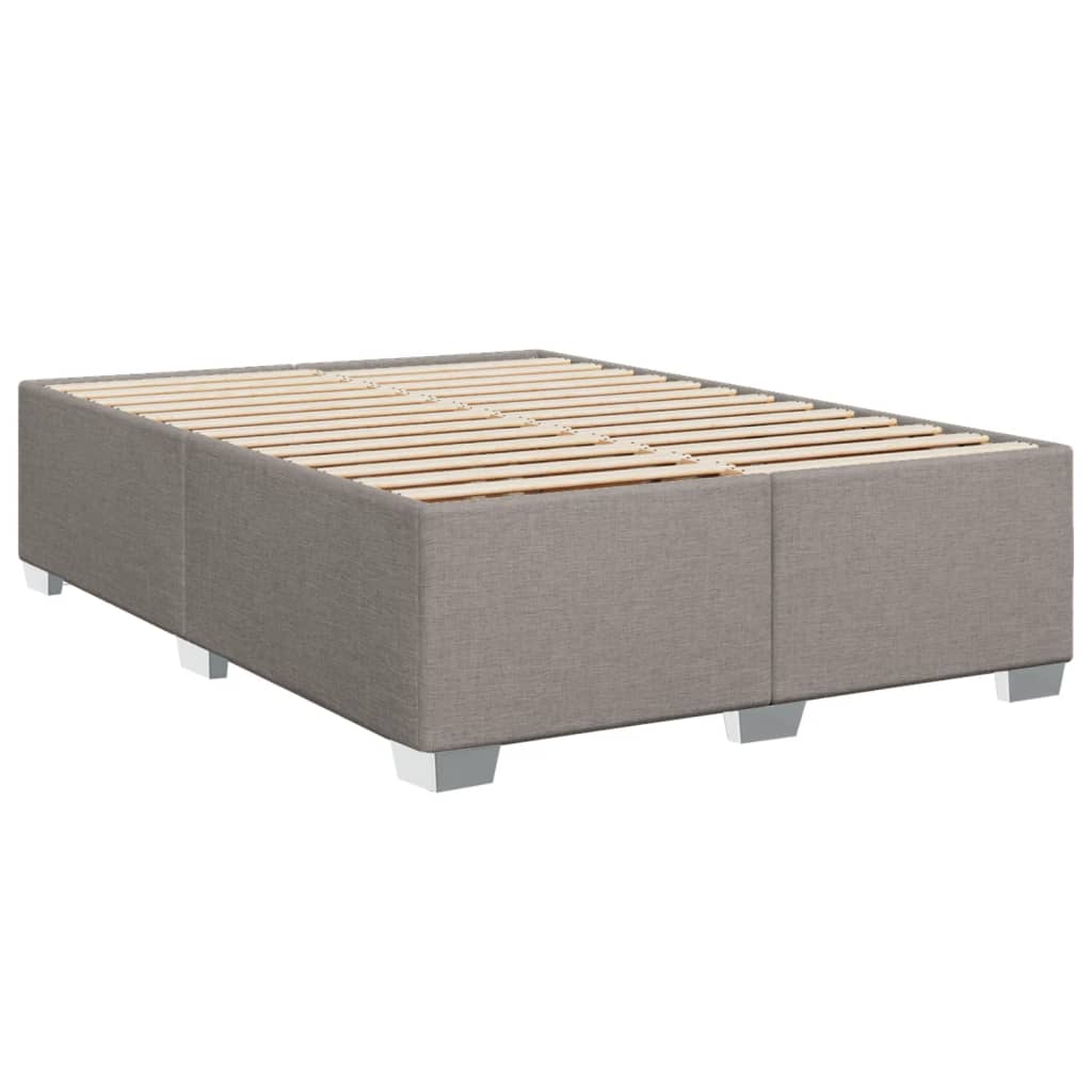 vidaXL Κρεβάτι Boxspring με Στρώμα Taupe 140x200 εκ. Υφασμάτινο
