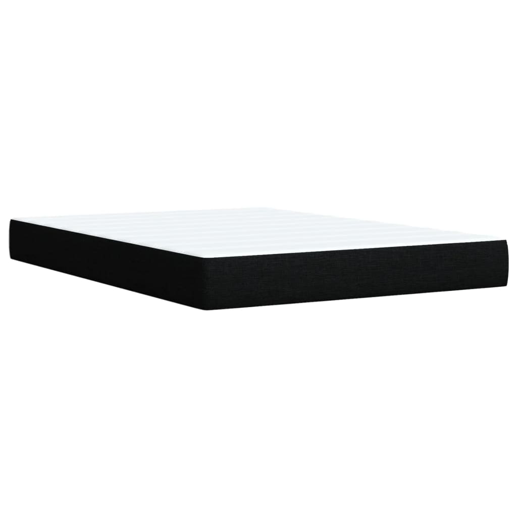 vidaXL Κρεβάτι Boxspring με Στρώμα Μαύρο 160x200 εκ. Υφασμάτινο