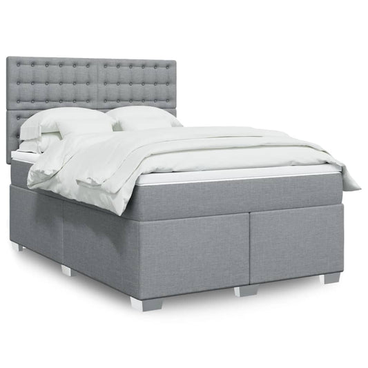 vidaXL Κρεβάτι Boxspring με Στρώμα Αν. Πράσινο 160x200εκ Υφασμάτινο