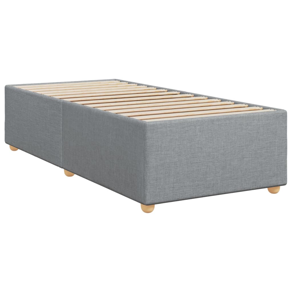 vidaXL Κρεβάτι Boxspring με Στρώμα Ανοιχτό Γκρι 80x200 εκ. Υφασμάτινο